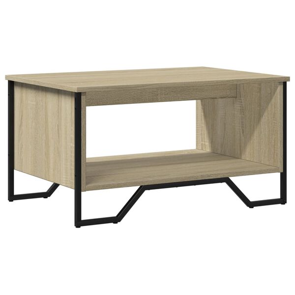 vidaXL Table basse ch&ecirc;ne sonoma 75x51x40 cm bois d'ing&eacute;nierie