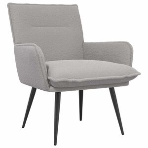 vidaXL Fauteuil Gris clair Boucl&eacute;