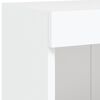 vidaXL Meubles TV avec lumi&egrave;res LED 2 pcs blanc 100x30x30 cm