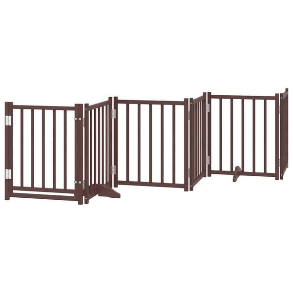 vidaXL Barri&egrave;re pour chien porte pliable 9 panneaux bois de peuplier