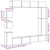 vidaXL Ensemble de meuble TV mural 9 pcs vieux bois bois d'ing&eacute;nierie