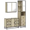vidaXL Ensemble de meubles de salle de bain 3 pcs ch&ecirc;ne sonoma