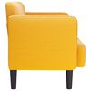 vidaXL Canapé causeuse jaune clair 109 cm tissu velours côtelé