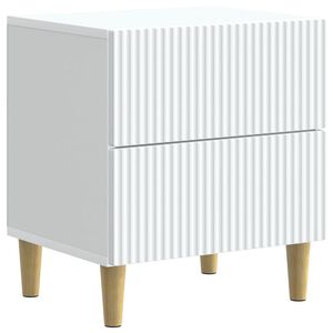 vidaXL Cabinet de chevet Blanc 43 x 34,5 x 48 cm Bois d'ing&eacute;nierie