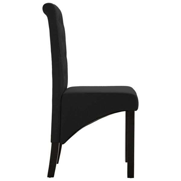 vidaXL Chaises &agrave; manger lot de 6 noir tissu