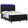 vidaXL Lit &agrave; Ressorts avec Matelas LED Noir 140 x 200 cm Velours