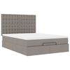 VidaXL Cadre de lit ottoman avec matelas taupe 140x200 cm tissu