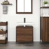 vidaXL Meuble salle de bain lavabo tiroirs ch&ecirc;ne marron 60x34,5x60 cm