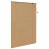 vidaXL Store enrouleur avec des rideaux Marron 150 x 220 cm Bambou