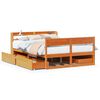vidaXL Cadre de lit sans matelas cire marron 150x200cm bois pin massif