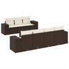 vidaXL Salon de jardin 8 pcs avec coussins marron r&eacute;sine tress&eacute;e