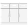 vidaXL Buffet Blanc 91x28x75 cm Bois d'ing&eacute;nierie