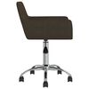 vidaXL Chaises pivotantes &agrave; manger lot de 6 marron fonc&eacute; tissu