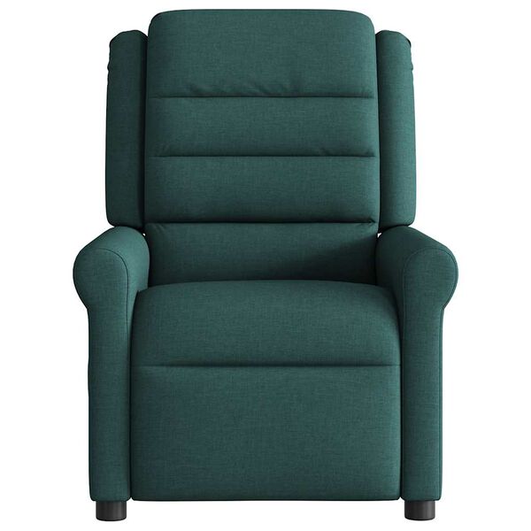 vidaXL Fauteuil de massage inclinable Vert fonc&eacute; Tissu
