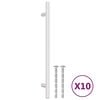 vidaXL Poign&eacute;es d'armoire 20 pcs argent&eacute; 192 mm acier inoxydable