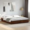 vidaXL Cadre de lit sans matelas ch&ecirc;ne marron 200x200 cm