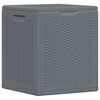 vidaXL Boîte de rangement de jardin gris PP rotin 90 L