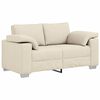 vidaXL Sofa 2 places Beige 160 cm Tissu en lin m&eacute;lang&eacute;