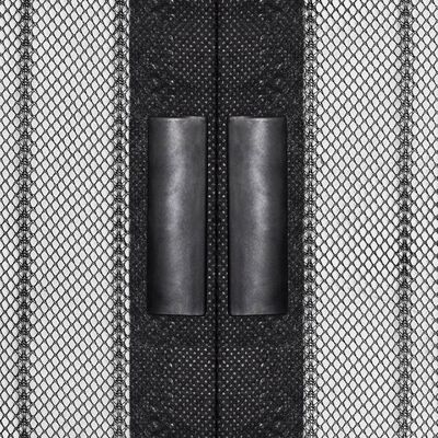 vidaXL Rideaux de porte anti-insectes 2 pcs avec aimants noir 210x90cm