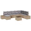 vidaXL Ensemble de canap&eacute; de jardin avec coussin 9 pcs Beige polyrotin
