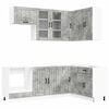 vidaXL Unit&eacute; de cuisine LUCCA 8 pc Gris b&eacute;ton Bois d'ing&eacute;nierie