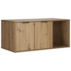 vidaXL Meuble pour caisse de chat Ch&ecirc;ne artisanal 100 x 49 x 45 cm