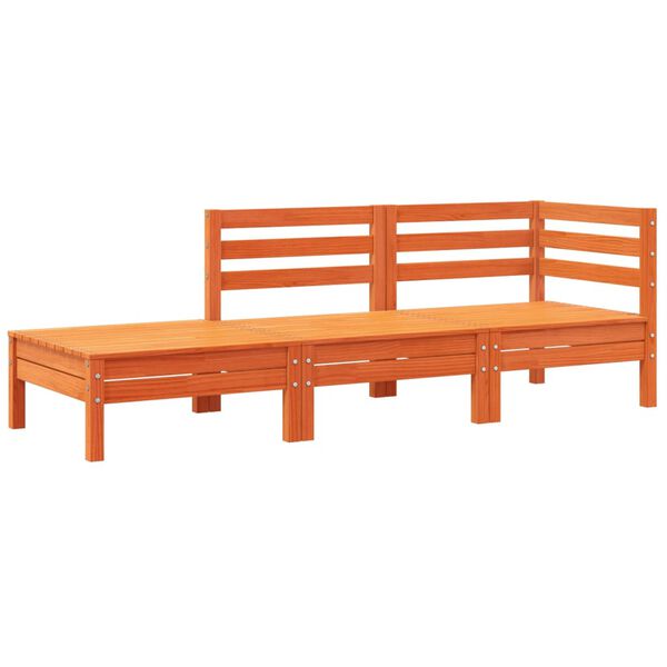 vidaXL Canap&eacute; de jardin avec coussins et repose-pied 3 places