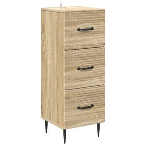 vidaXL Armoire &agrave; tiroirs Ch&ecirc;ne Sonoma 33 x 34,5 x 89,5 cm