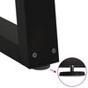 vidaXL Pieds de table basse en forme de V, 2 pièces, noir, 70 x (42-43,3) cm, acier