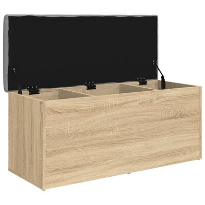 vidaXL Banc de rangement chêne sonoma 102x42x45 cm bois d'ingénierie