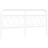 vidaXL T&ecirc;te de lit de remplacement m&eacute;tal blanc 193 cm