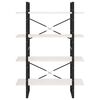 vidaXL Biblioth&egrave;que &agrave; 4 niveaux Blanc 100x30x140 cm Bois de pin massif