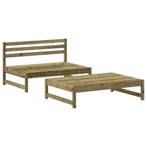 vidaXL Salon de jardin 2 pcs bois de pin impr&eacute;gn&eacute;