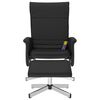 vidaXL Fauteuil inclinable de massage avec repose-pied noir similicuir