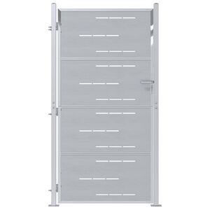 vidaXL Porte de Jardin 85 x 174 cm Acier inoxydable Verrouillable