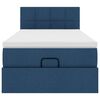 vidaXL Lit ottoman avec matelas bleu 100x200 cm tissu