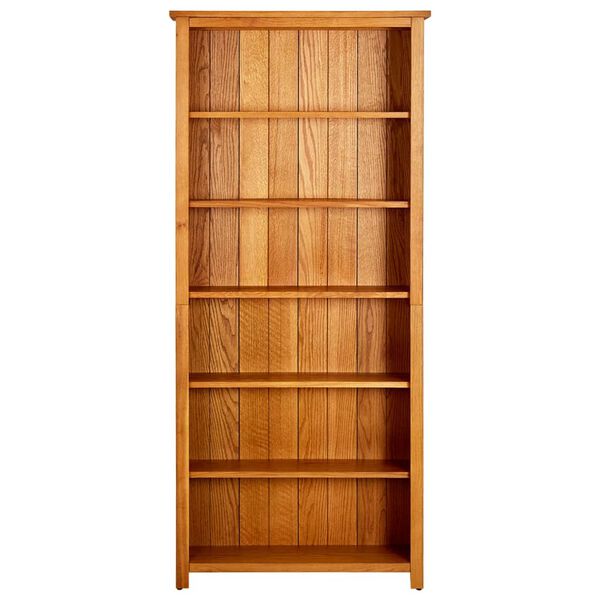 vidaXL Biblioth&egrave;que &agrave; 6 &eacute;tag&egrave;res 80x22,5x180 cm Bois de ch&ecirc;ne massif