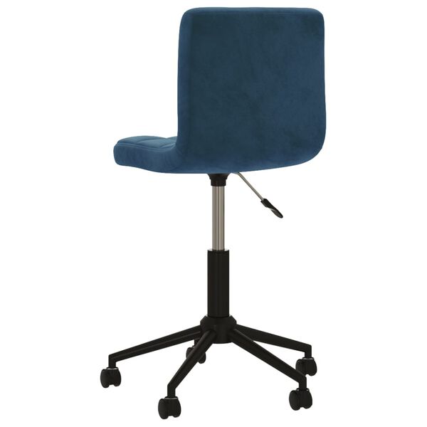 vidaXL Chaise pivotante de salle &agrave; manger Bleu Velours