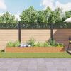 vidaXL Jardini&egrave;re sur&eacute;lev&eacute;e 390 x 100 x 36 cm Acier galvanis&eacute;