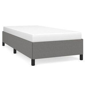vidaXL Cadre de lit sans matelas gris fonc&eacute; 90x200 cm tissu