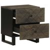 vidaXL Tables de chevet 2 pcs noir 40x33x46 cm bois de manguier solide