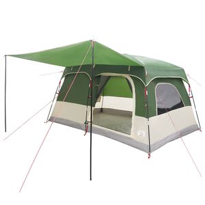vidaXL Tente familiale avec toit Vert 380 x 260 x 190 cm Polyester
