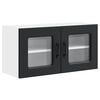 vidaXL Panneau de lave-vaisselle Kalmar Noir 80 x 31 x 40 cm