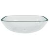 vidaXL Lavabo Verre 42x42x14 cm Transparent