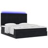 VidaXL Cadre de lit ottoman avec matelas noir 160x200 cm velours