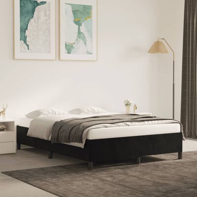 vidaXL Cadre de lit sans matelas noir 140x190 cm velours