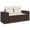 vidaXL Salon de jardin avec coussins 5 pcs marron r&eacute;sine tress&eacute;e