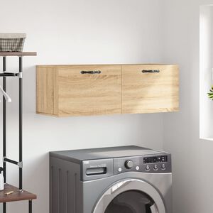 vidaXL Armoire murale ch&ecirc;ne sonoma 100x36,5x35 cm bois d'ing&eacute;nierie