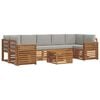 vidaXL Ensemble de canap&eacute;s d'ext&eacute;rieur 8 pc Gris Naturel et Clair