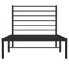 vidaXL Cadre de lit m&eacute;tal sans matelas avec t&ecirc;te de lit noir 80x200 cm